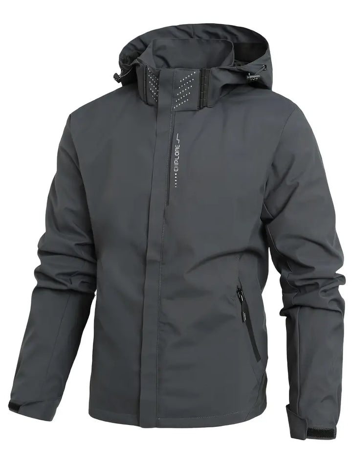 Lightweight Waterproof Jacket for Men - Finn-Gray-XS-Nora Luxe