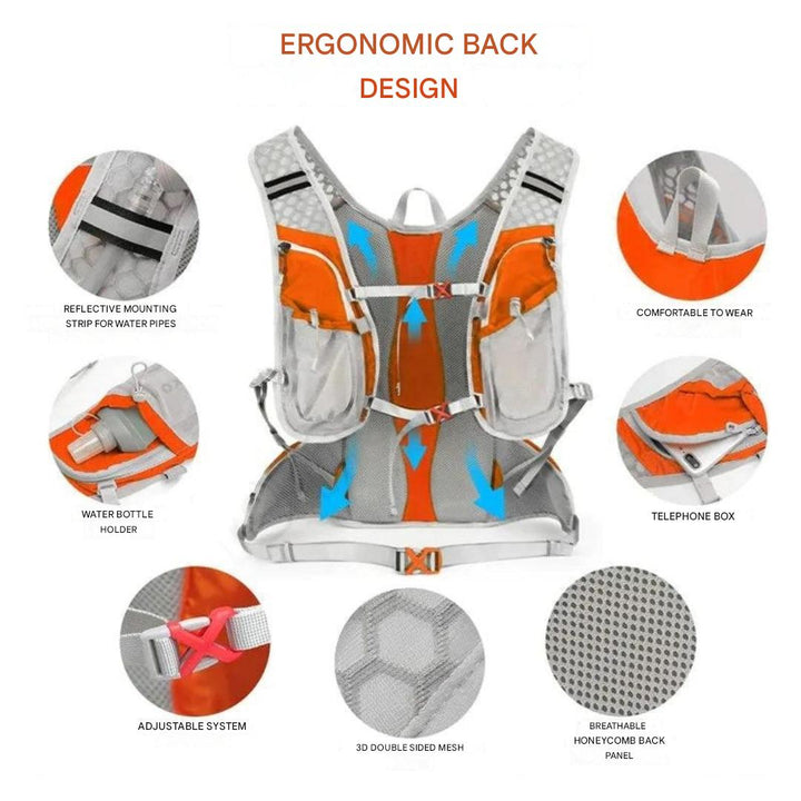 Lightweight, Waterproof & with Integrated Water Bladder - AquaPack-Blue-Nora Luxe