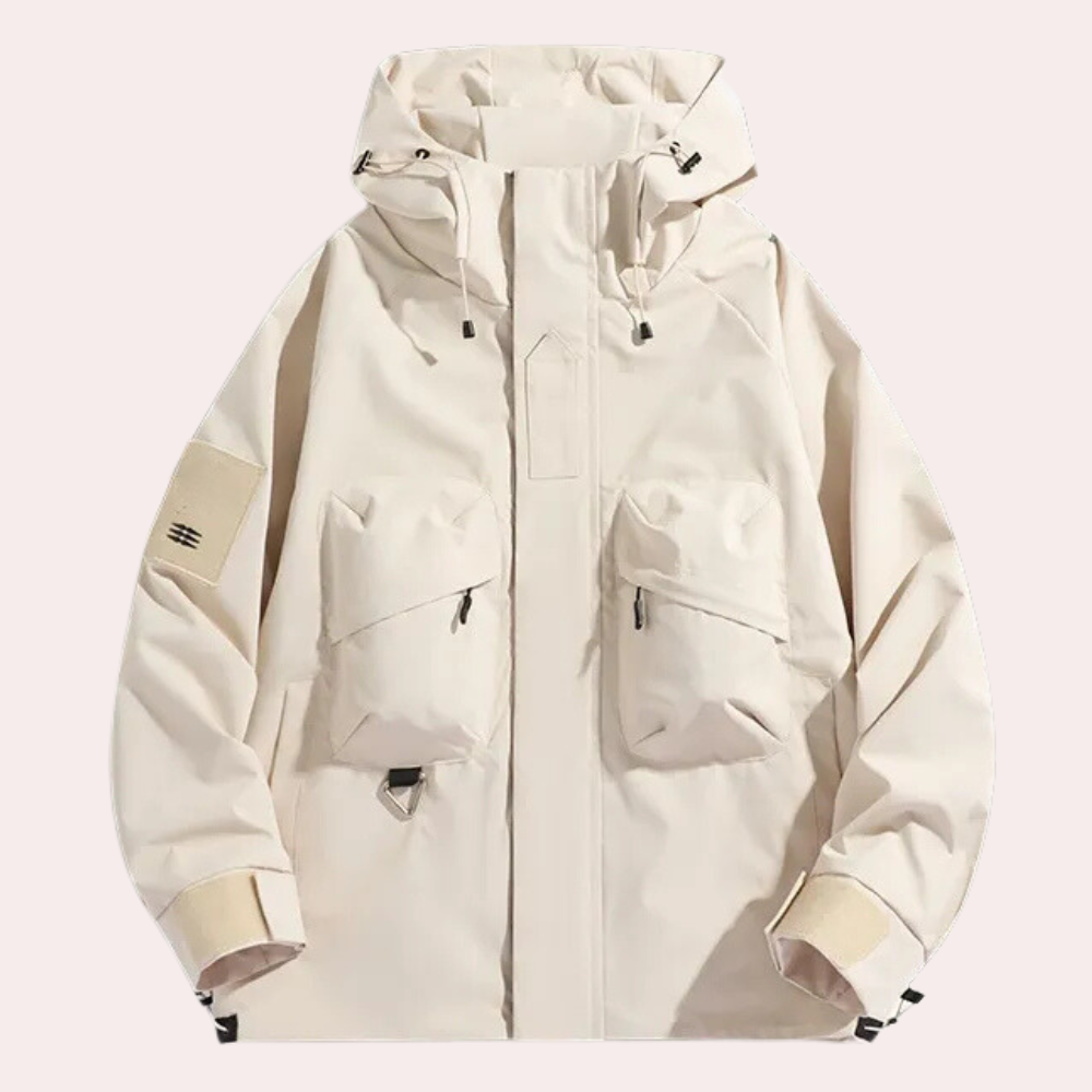 Lightweight Windbreaker for Men - Victor-Beige-S-Nora Luxe