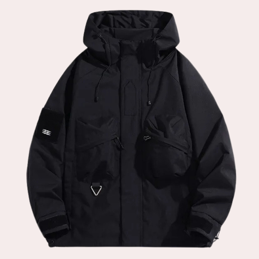 Lightweight Windbreaker for Men - Victor-Black-S-Nora Luxe