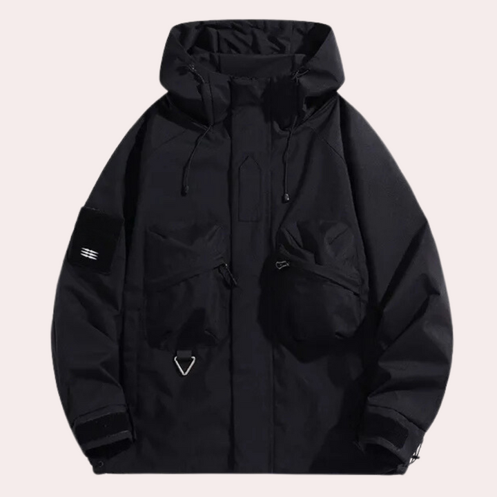 Lightweight Windbreaker for Men - Victor-Black-S-Nora Luxe