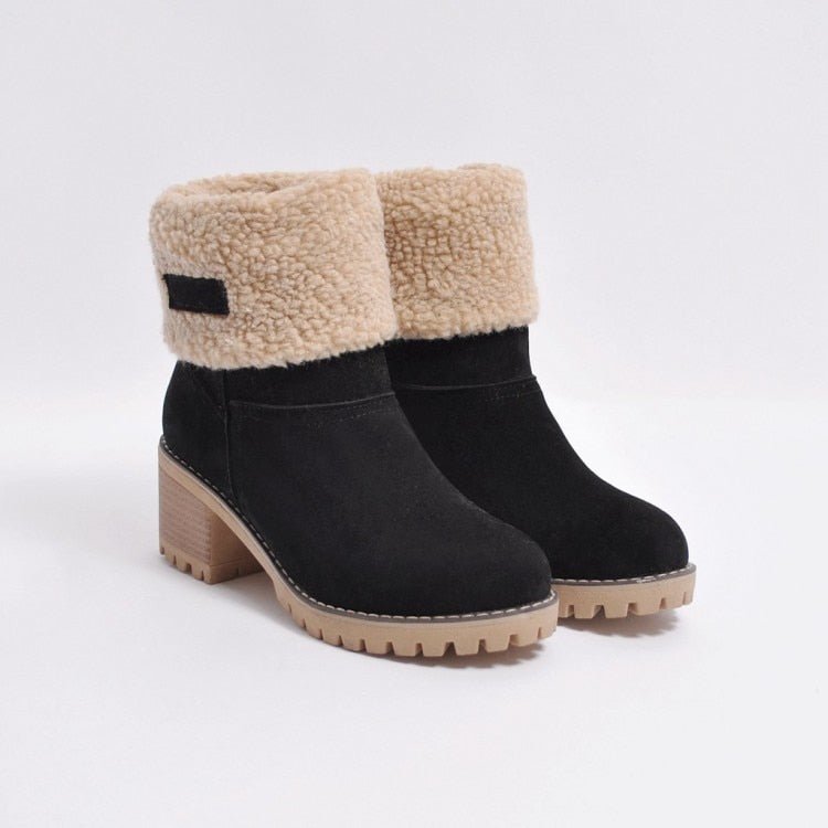 Lined Winter Boots with Heel - Sophia Winter Boots-Black-3.0-Nora Luxe