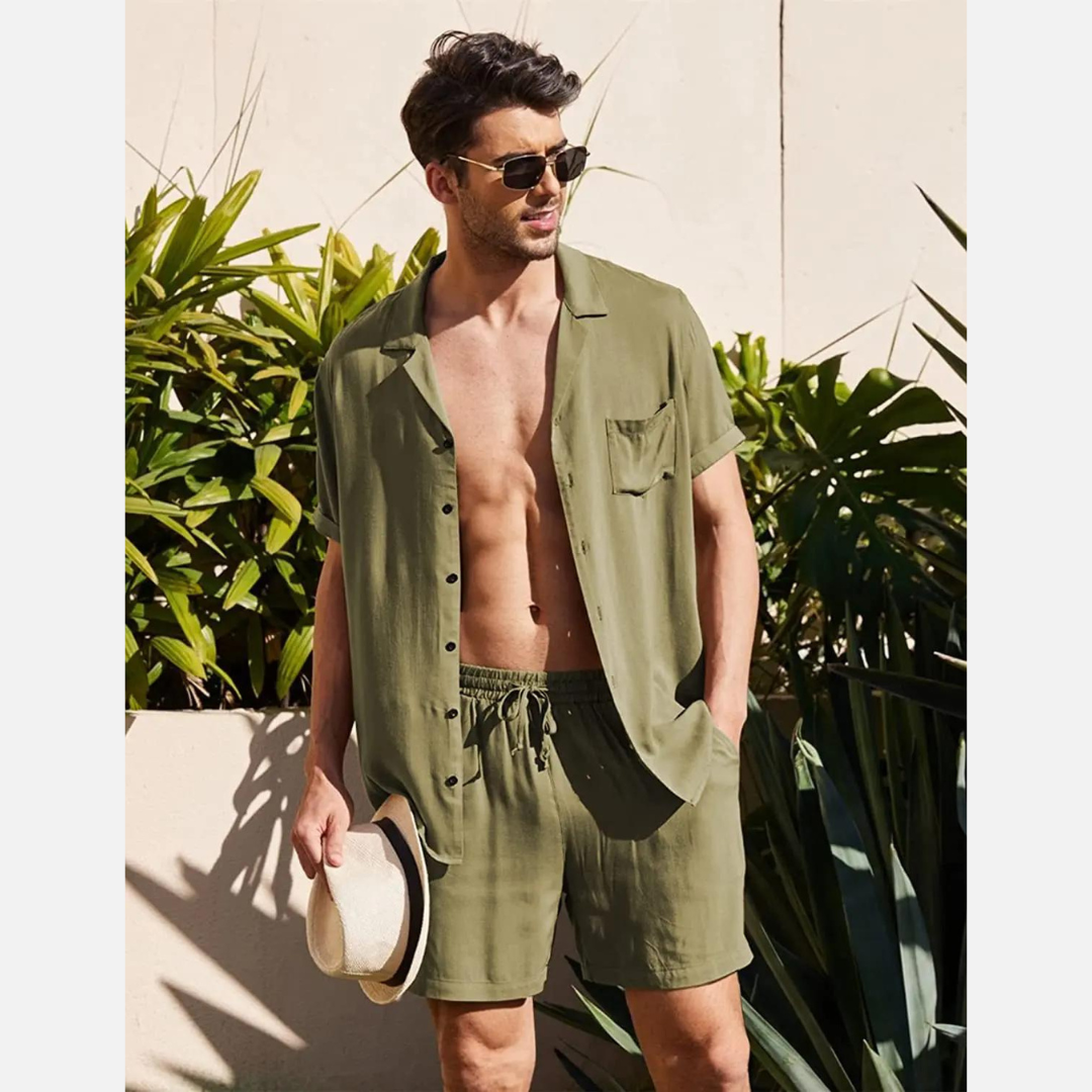 Linen Men's Summer Set – Jairo-Green-S-State of Style
