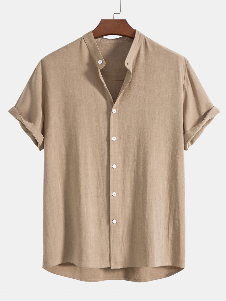 Linen Shirt and Trouser Set - Antonio-Marine blue-S-Nora Luxe