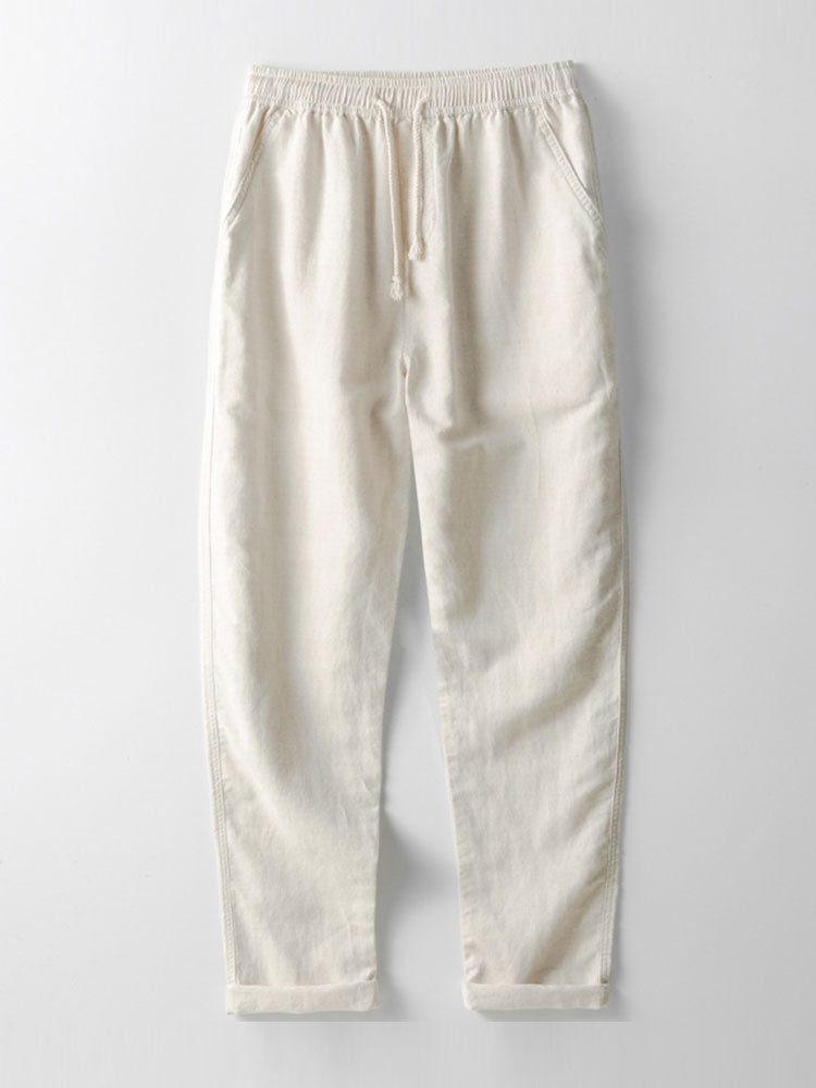 Linen Shirt and Trouser Set - Antonio-Marine blue-S-Nora Luxe