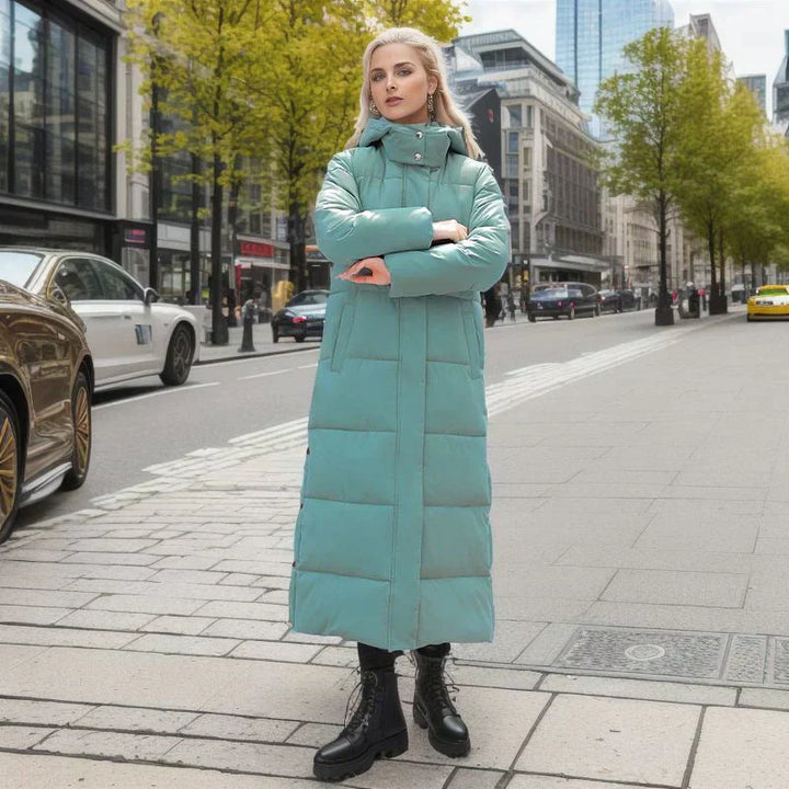 Long Ladies Winter Coat - Isabella-Black-S-Nora Luxe