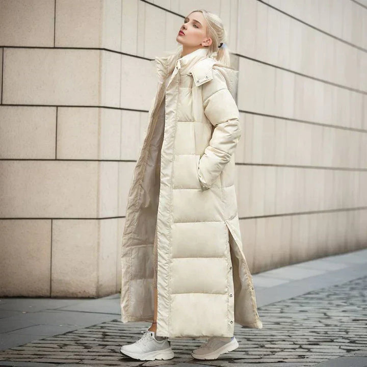 Long Ladies Winter Coat - Isabella-Black-S-Nora Luxe