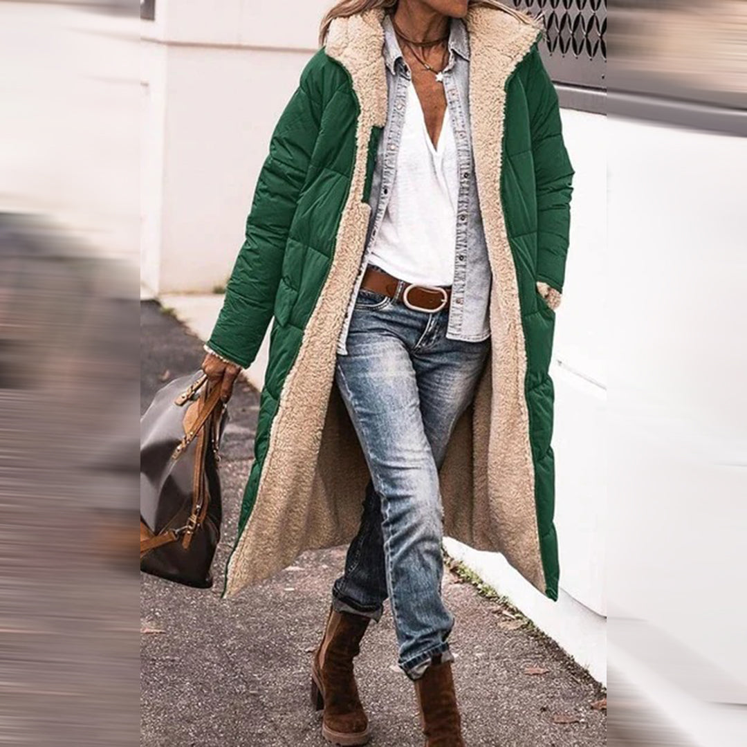 Long Ladies Winter Coat - Nova-Black-S-Nora Luxe