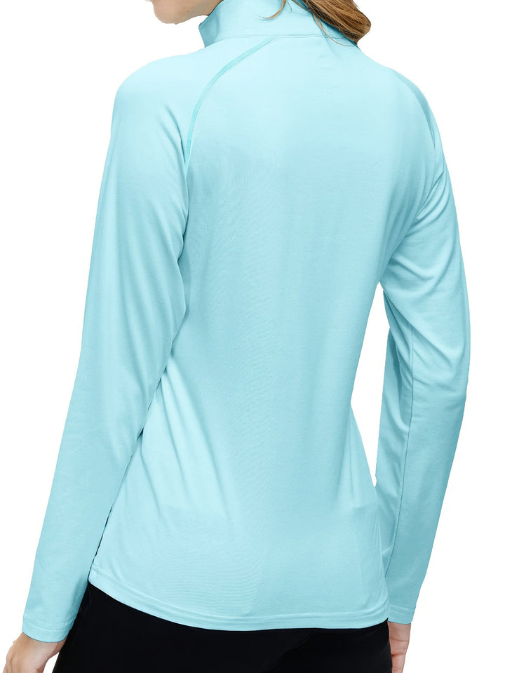 Long Sleeve Sports Shirt for Women - Nadira-Black-S-Nora Luxe