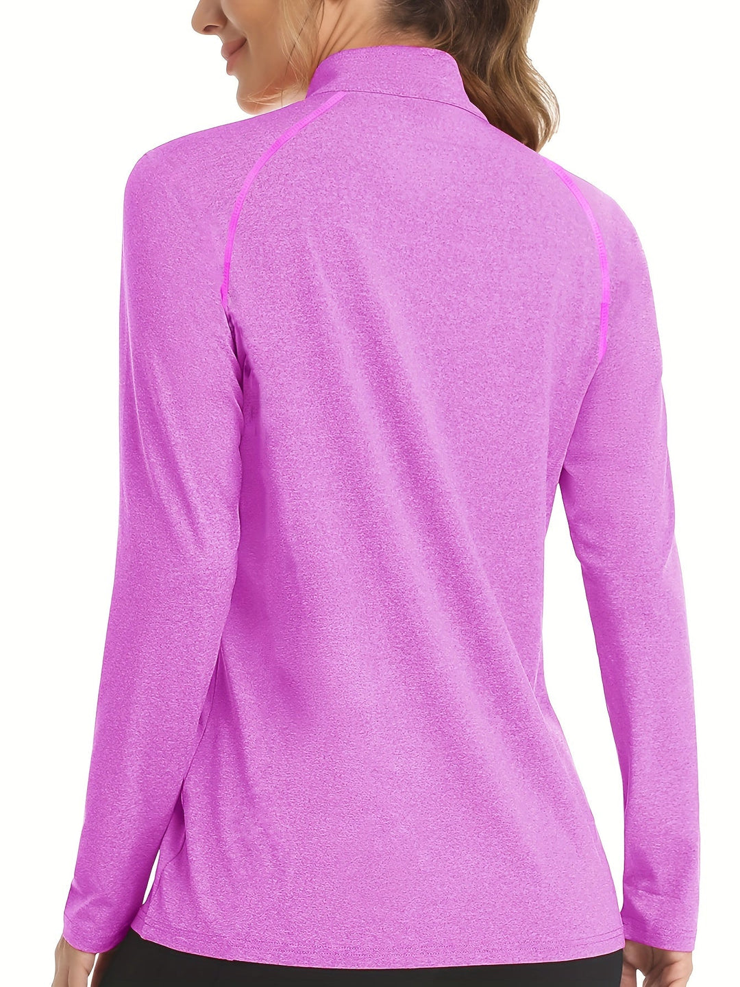 Long Sleeve Sports Shirt for Women - Nadira-Black-S-Nora Luxe