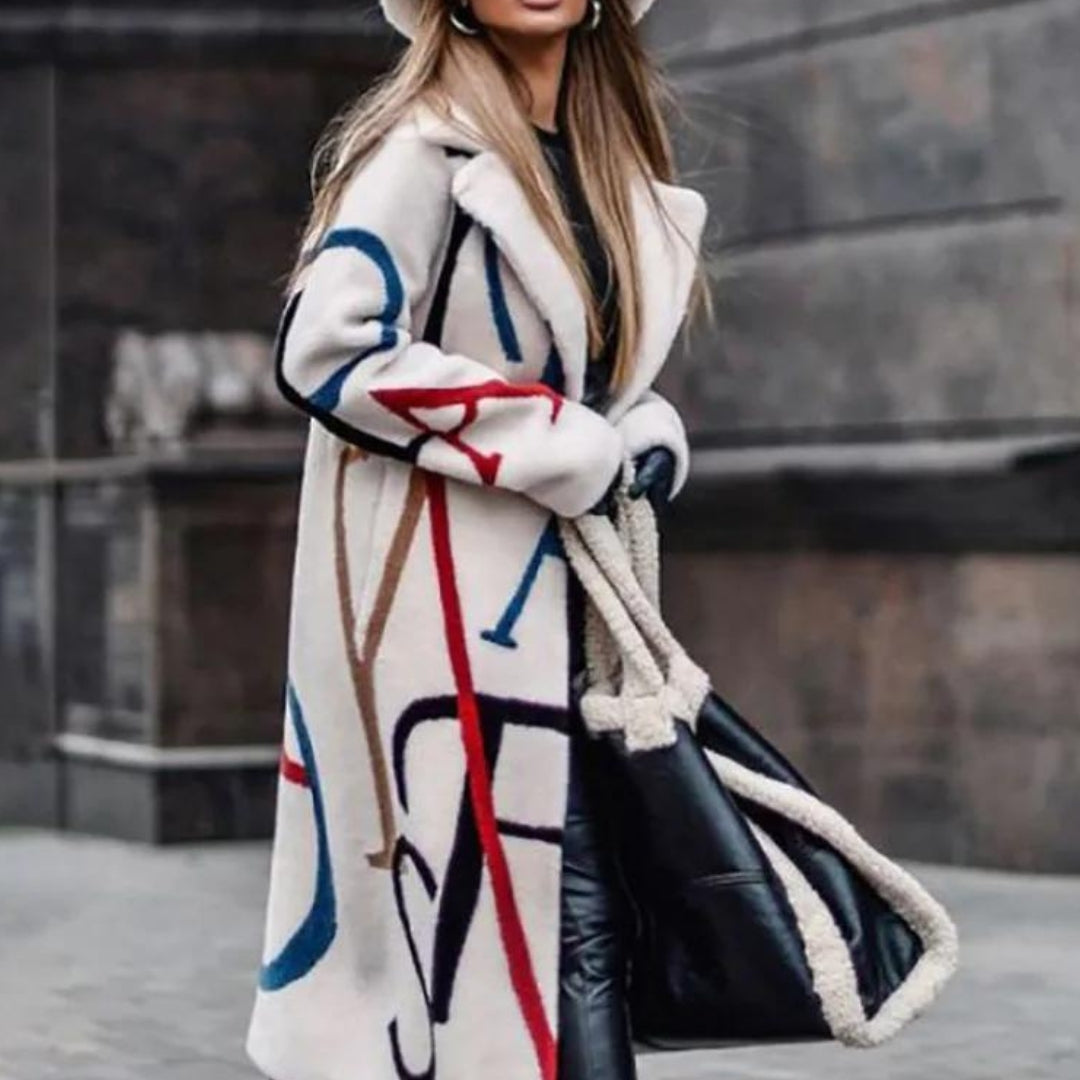 Long Warm Ladies Winter Coat - Sofia-White-S-Nora Luxe