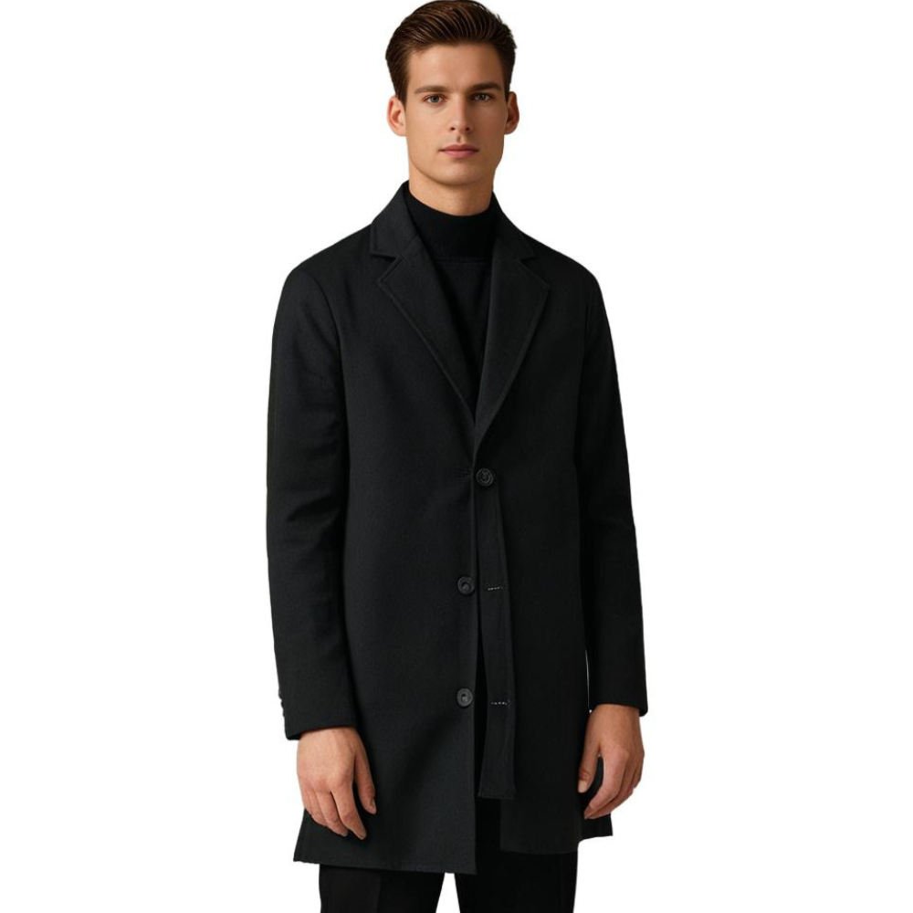 Long Winter Coat for Men - Noah-Beige-M-Nora Luxe