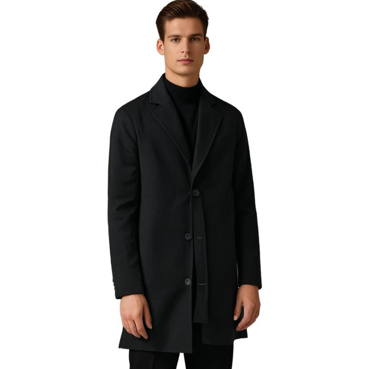 Long Winter Coat for Men - Noah-Beige-M-Nora Luxe