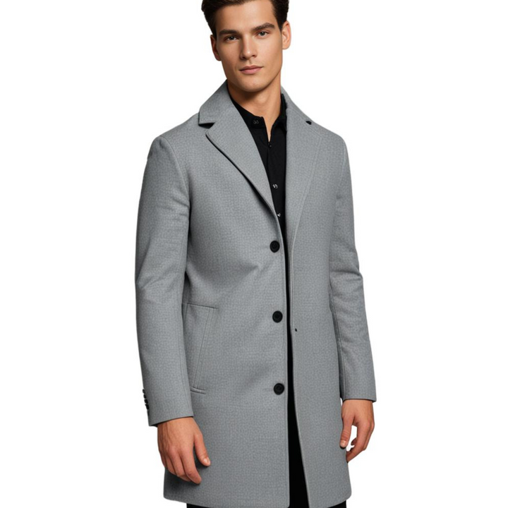 Long Winter Coat for Men - Noah-Beige-M-Nora Luxe