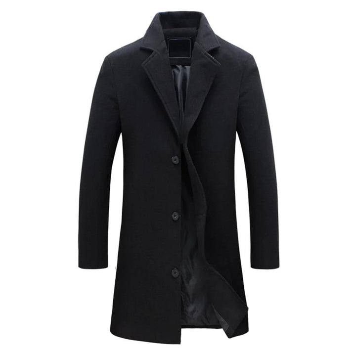 Long Winter Coat for Men - Noah-Black-M-Nora Luxe