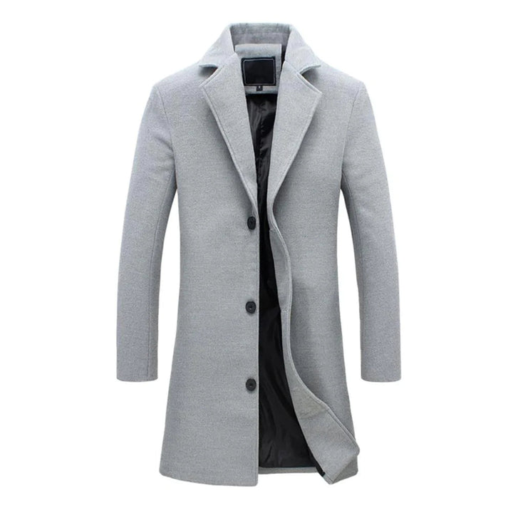 Long Winter Coat for Men - Noah-Light gray-M-Nora Luxe