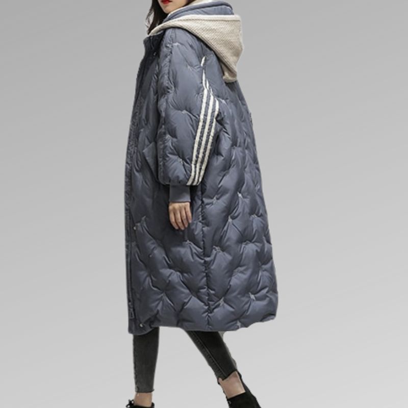 Long Women's Down Winter Coat - Sophie-Black-M-Nora Luxe