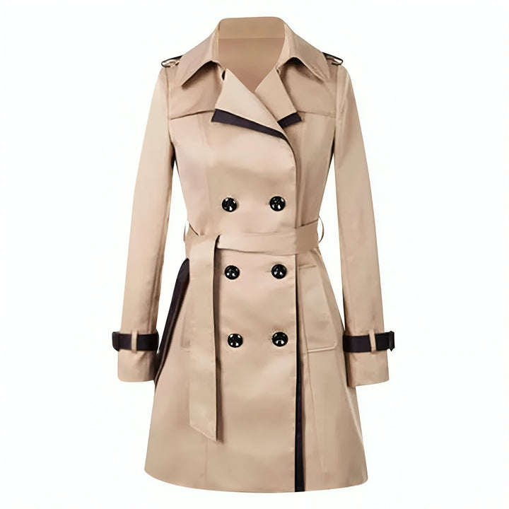 Long Women's Trench Coat - Sophie-Khaki-S-Nora Luxe