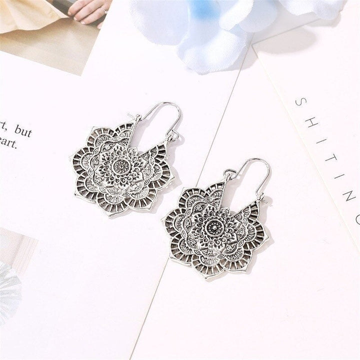 Lotus Mandala Earrings - Levana-Gold-Nora Luxe
