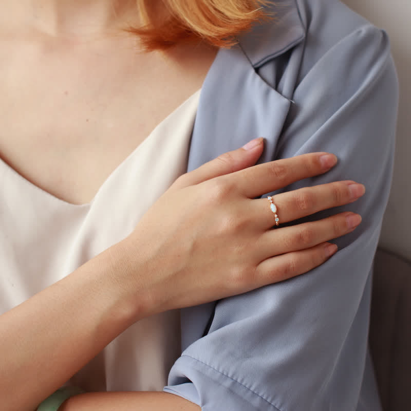 "Love and Sincerity" - Opal Vintage Ring - Isabella-1.93 in-Nora Luxe