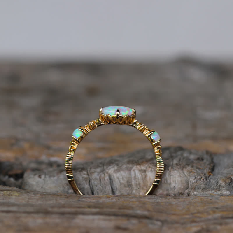 "Love and Sincerity" - Opal Vintage Ring - Isabella-1.93 in-Nora Luxe