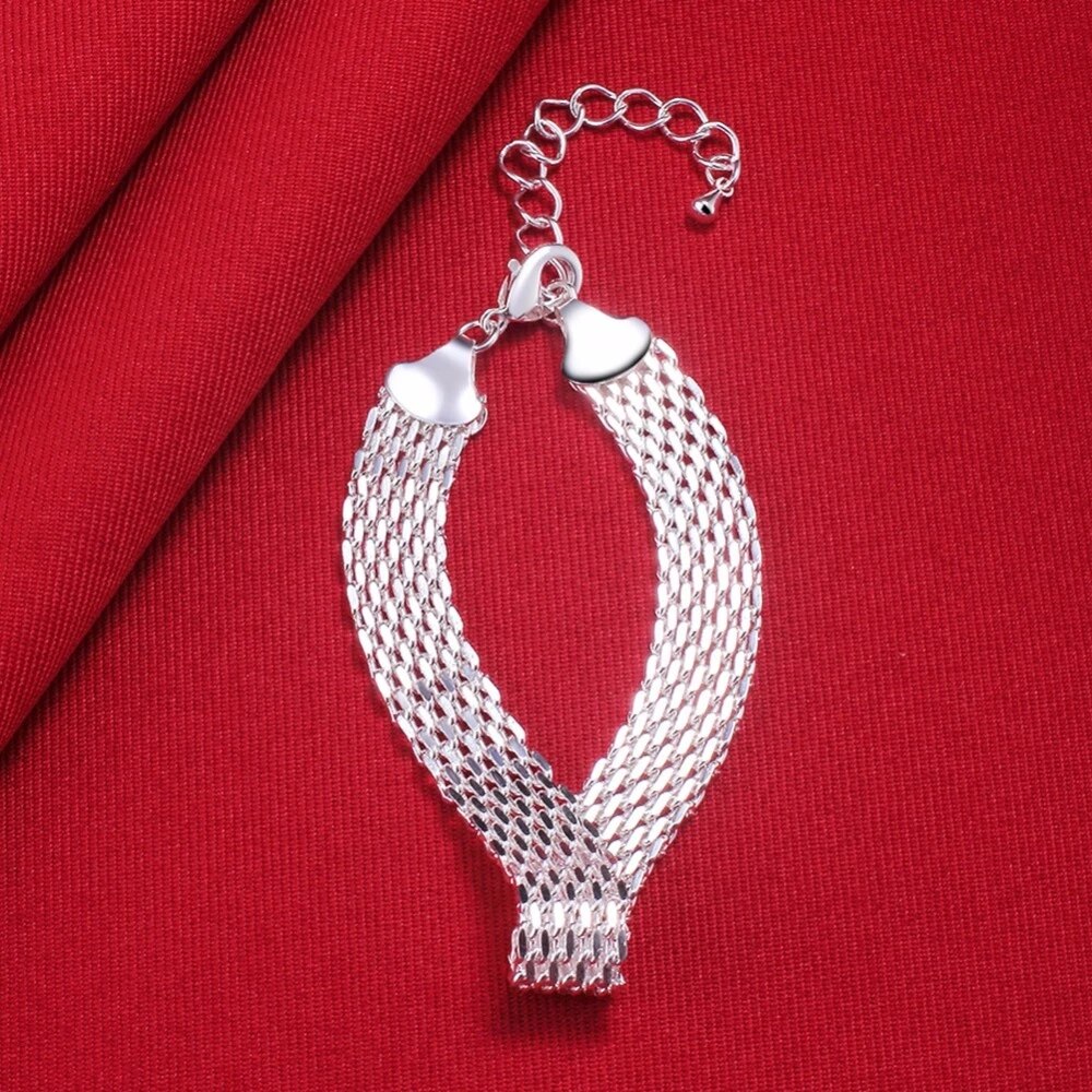 Lucky Silver Braided Bracelet | Fortune Positivity Charm-Nora Luxe
