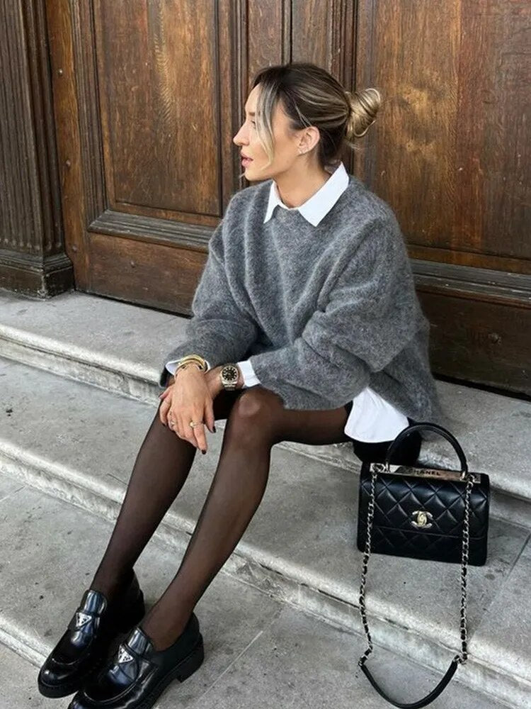 Luna Sweater-Apricot-S-Nora Luxe