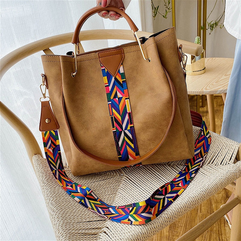 Spacious PU Leather Everyday Carry Tote