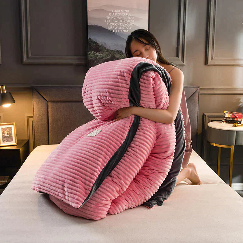 Luxurious and Comfortable Duvet Cover - DreamWeave-Pink-59.06 × 78.74 in including 2 pillowcases-Nora Luxe