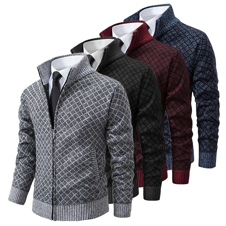 Luxurious Knitted Men's Sweater - Oliver-Gray-XS-Nora Luxe