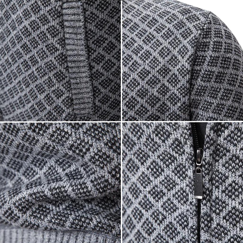 Luxurious Knitted Men's Sweater - Oliver-Gray-XS-Nora Luxe