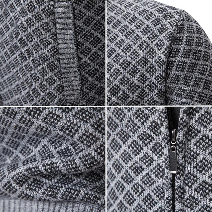 Luxurious Knitted Men's Sweater - Oliver-Gray-XS-Nora Luxe