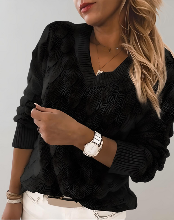 Luxurious Ladies Sweater - Mila-Black-XS-Nora Luxe