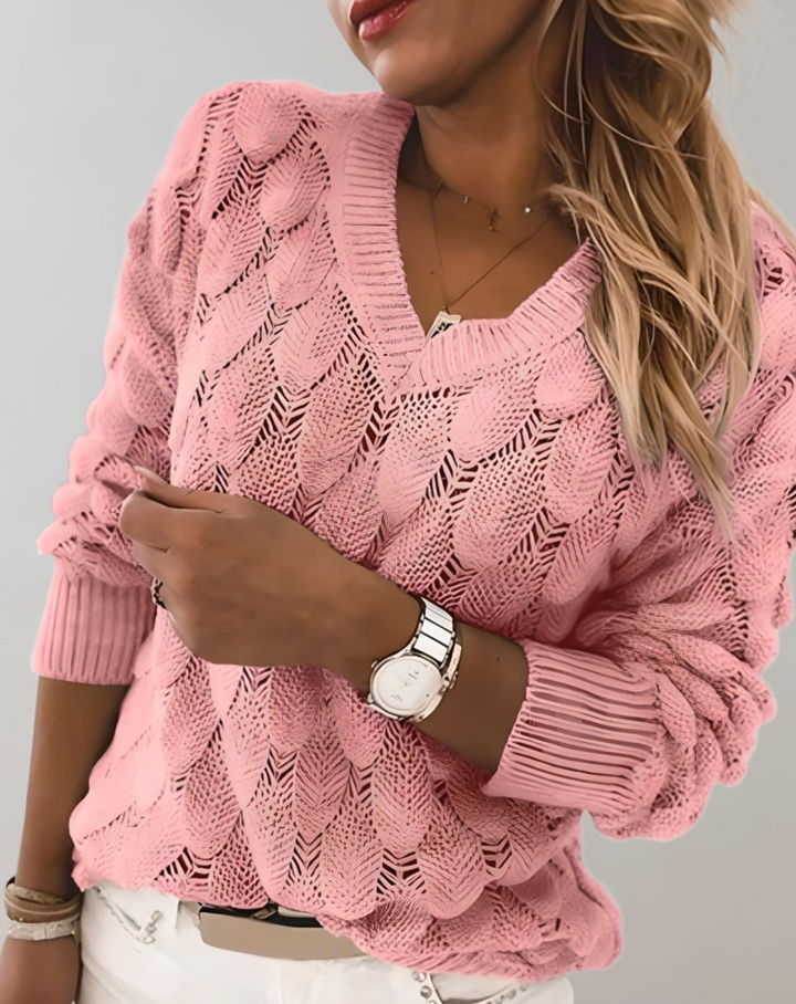 Luxurious Ladies Sweater - Mila-Pink-XS-Nora Luxe