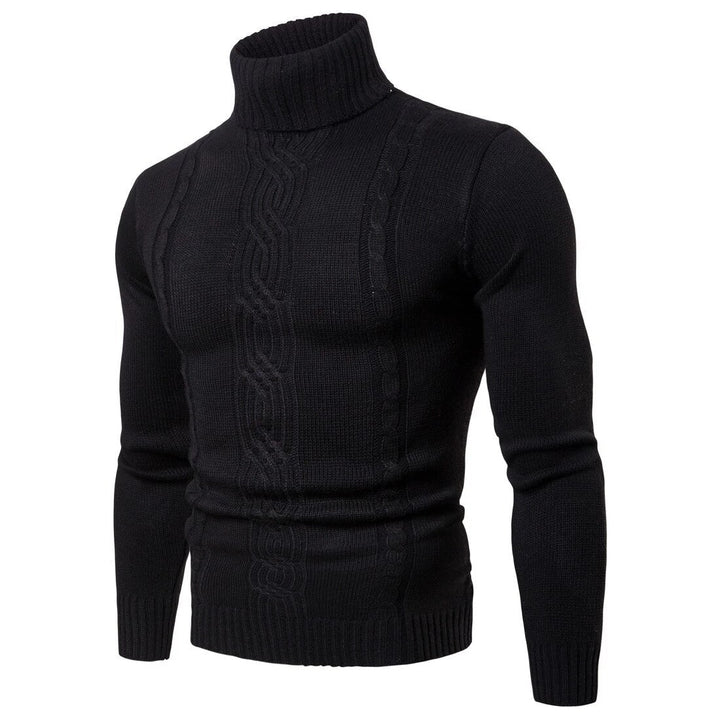 Luxurious men's sweater - AlpineEdge-Black-S-Nora Luxe