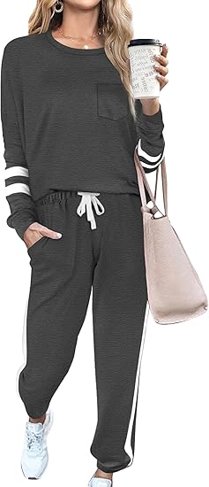 Luxury 2-Piece Jogging Outfit - Lisa-Dark Gray-S-Nora Luxe