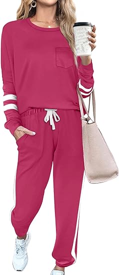 Luxury 2-Piece Jogging Outfit - Lisa-Fuchsia-S-Nora Luxe