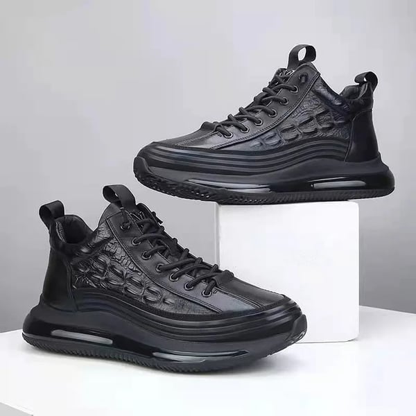 Luxury Air Cushion Men's Sneakers - Mason-6-Black-Nora Luxe