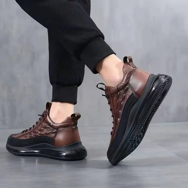 Luxury Air Cushion Men's Sneakers - Mason-6-Brown-Nora Luxe