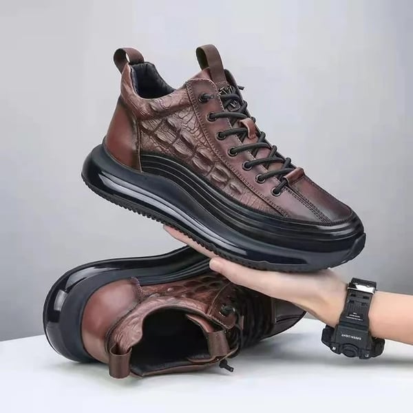 Luxury Air Cushion Men's Sneakers - Mason-6-Brown-Nora Luxe