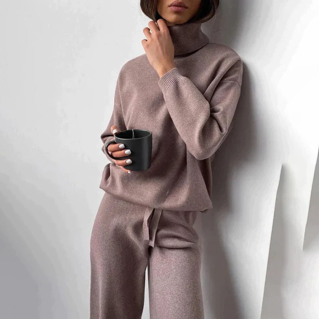 Luxury and Comfortable Cashmere Set - Amelie-Brown-XS-Nora Luxe