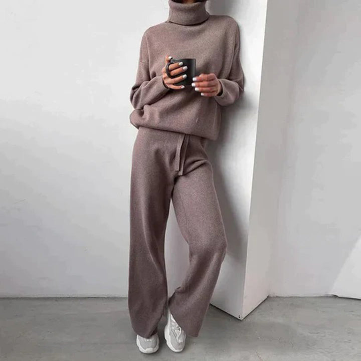 Luxury and Comfortable Cashmere Set - Amelie-Brown-XS-Nora Luxe