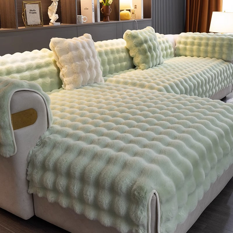 Luxury Anti-Slip Sofa Cover - SofaGuard Luxe-Light Green-27.56*27.56 inches-Nora Luxe
