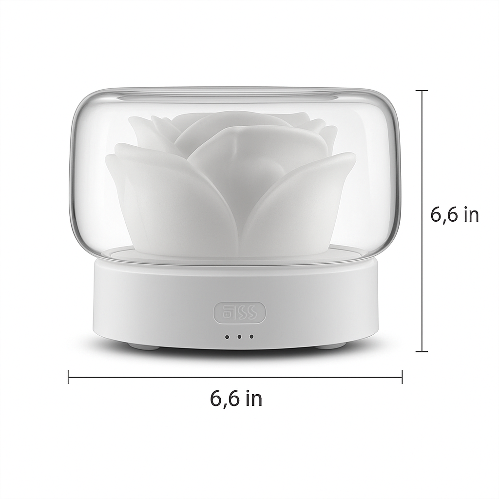 Luxury Aroma Diffuser with LED lighting - AromaGlow-Iceberg-White-Nora Luxe