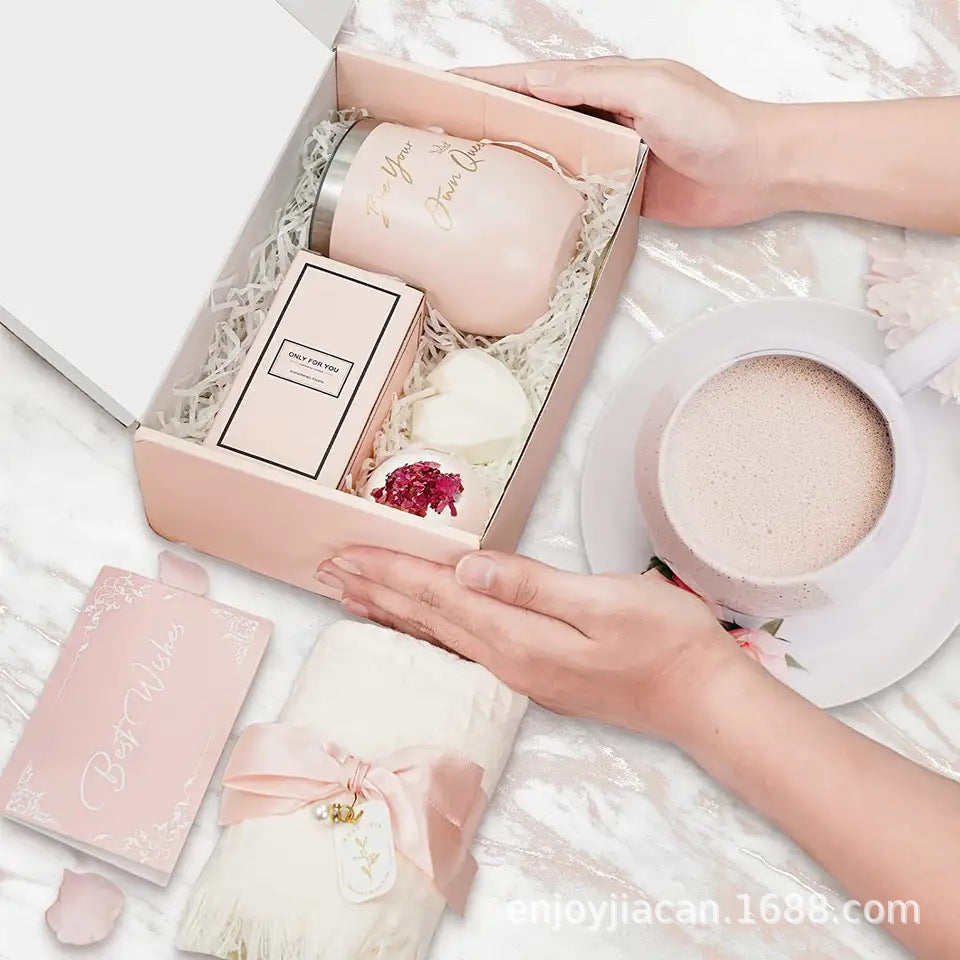 Luxury Bath Gift Set - BloomBath-Pink-Nora Luxe