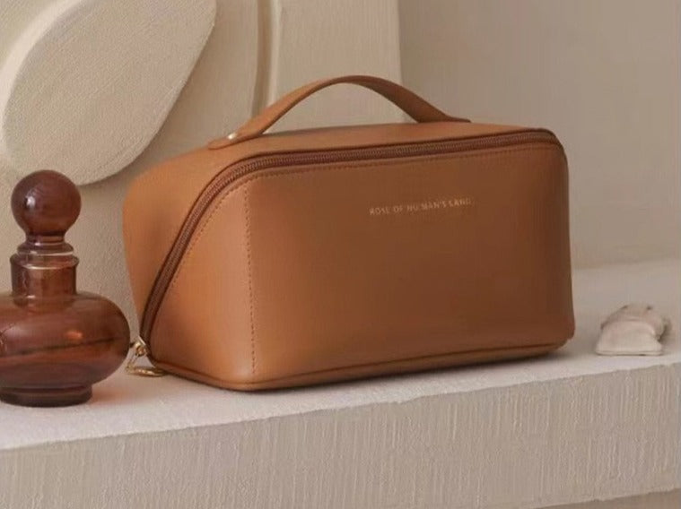 Luxury Beauty Case - LuxeOrganize-Brown + Brown-Nora Luxe