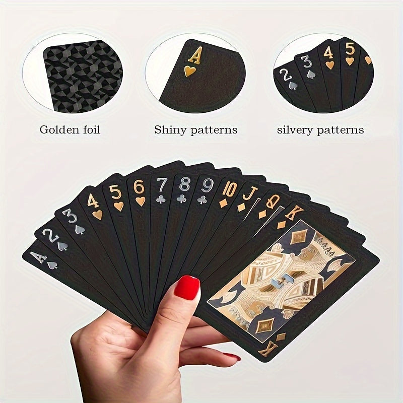 Luxury Black Playing Cards - Waterproof & Flexible with Storage Box - Noctura-Nora Luxe