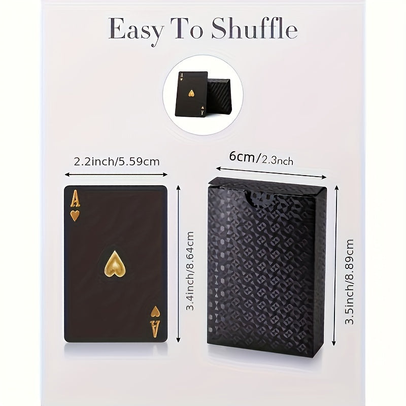 Luxury Black Playing Cards - Waterproof & Flexible with Storage Box - Noctura-Nora Luxe