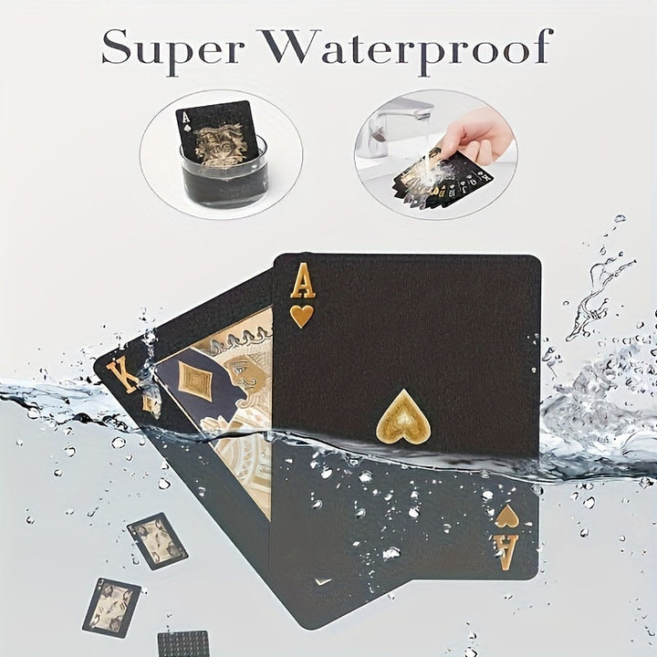 Luxury Black Playing Cards - Waterproof & Flexible with Storage Box - Noctura-Nora Luxe