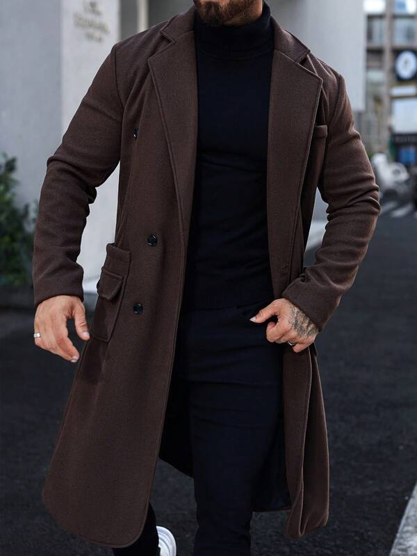 Luxury Brown Long Coat for Men - Alden-S-Nora Luxe